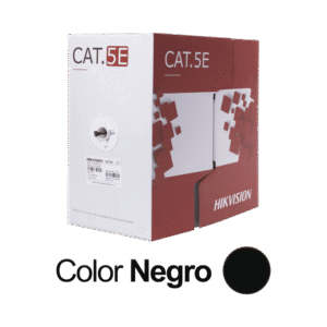 Bobina de cable UTP 305 m. Cat5E, Negro, uso en Exterior, 100% Cobre