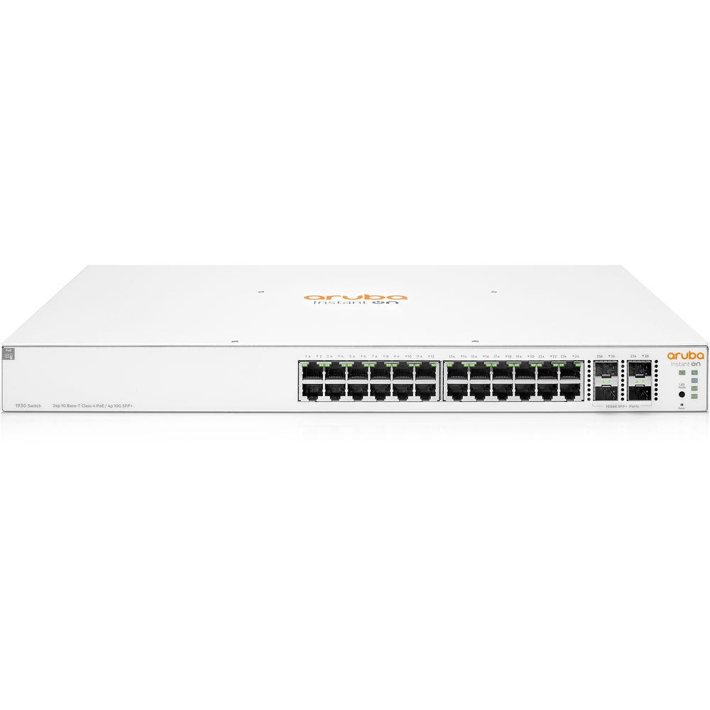 SWITCH Aruba Instant On de 24 puertos Gigabit PoE+ con 4 puertos SFP+ - JL684A