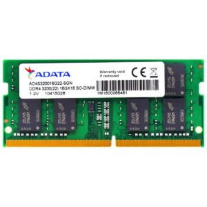 Memoria Adata Ram Portatil Ddr4 16Gb Bus 3200 - AD4S320016G22-SGN