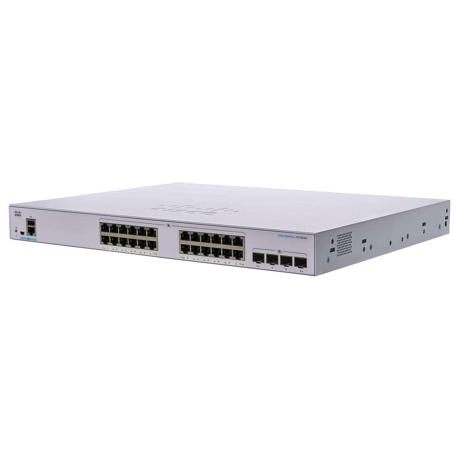 Switches Cisco Smart 24-Port Ge 4X1G Sfp - CBS250-24T-4G-NA