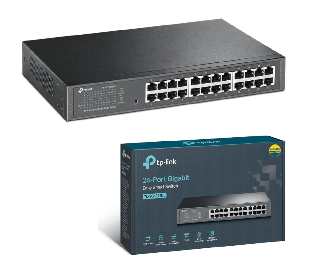 Switch Tp Link Inteligente Sencillo De 24-Puertos Gigabit