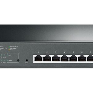 Switch Tplink Administrable Con 8 Puertos Gigabit Rj45 Poe Y 2 Ranuras Sfp