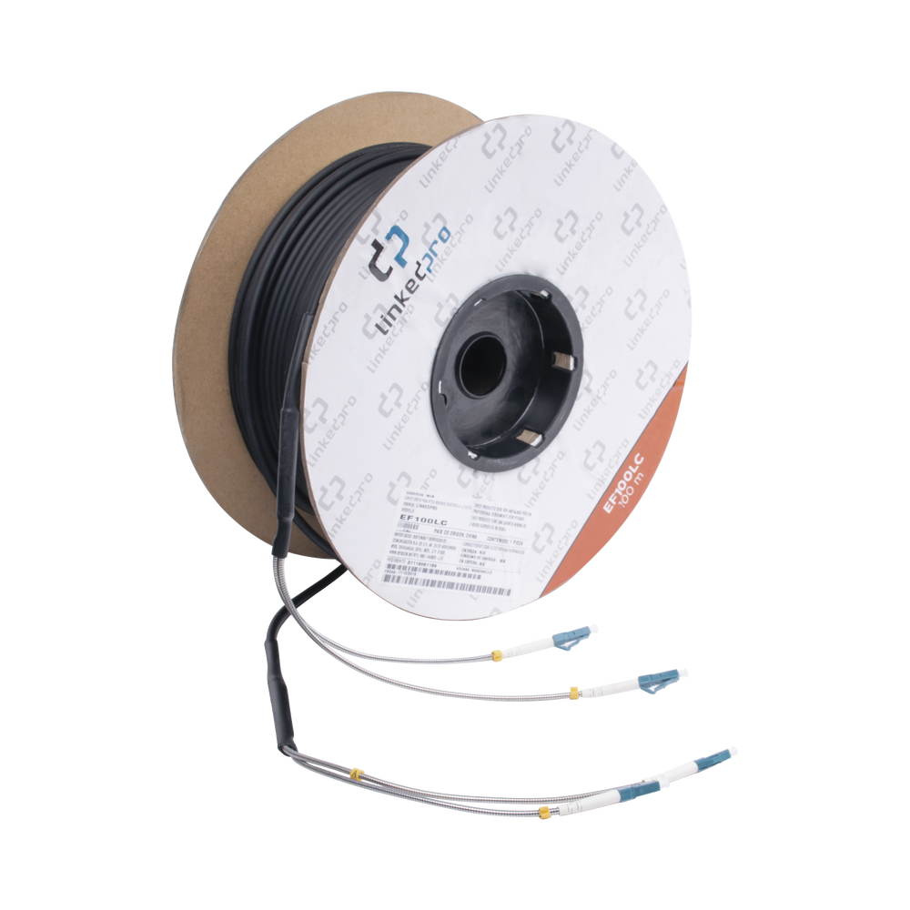CARRETE DE FIBRA ÓPTICA MONOMODO CON CONECTORES LC-LC DUPLEX, REF - Imagen 2