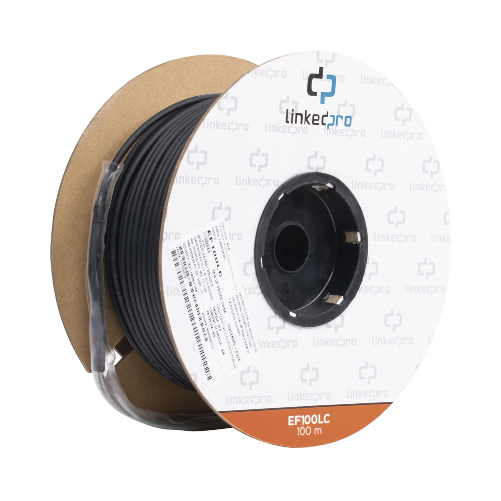 CARRETE DE FIBRA ÓPTICA MONOMODO CON CONECTORES LC-LC DUPLEX, REF