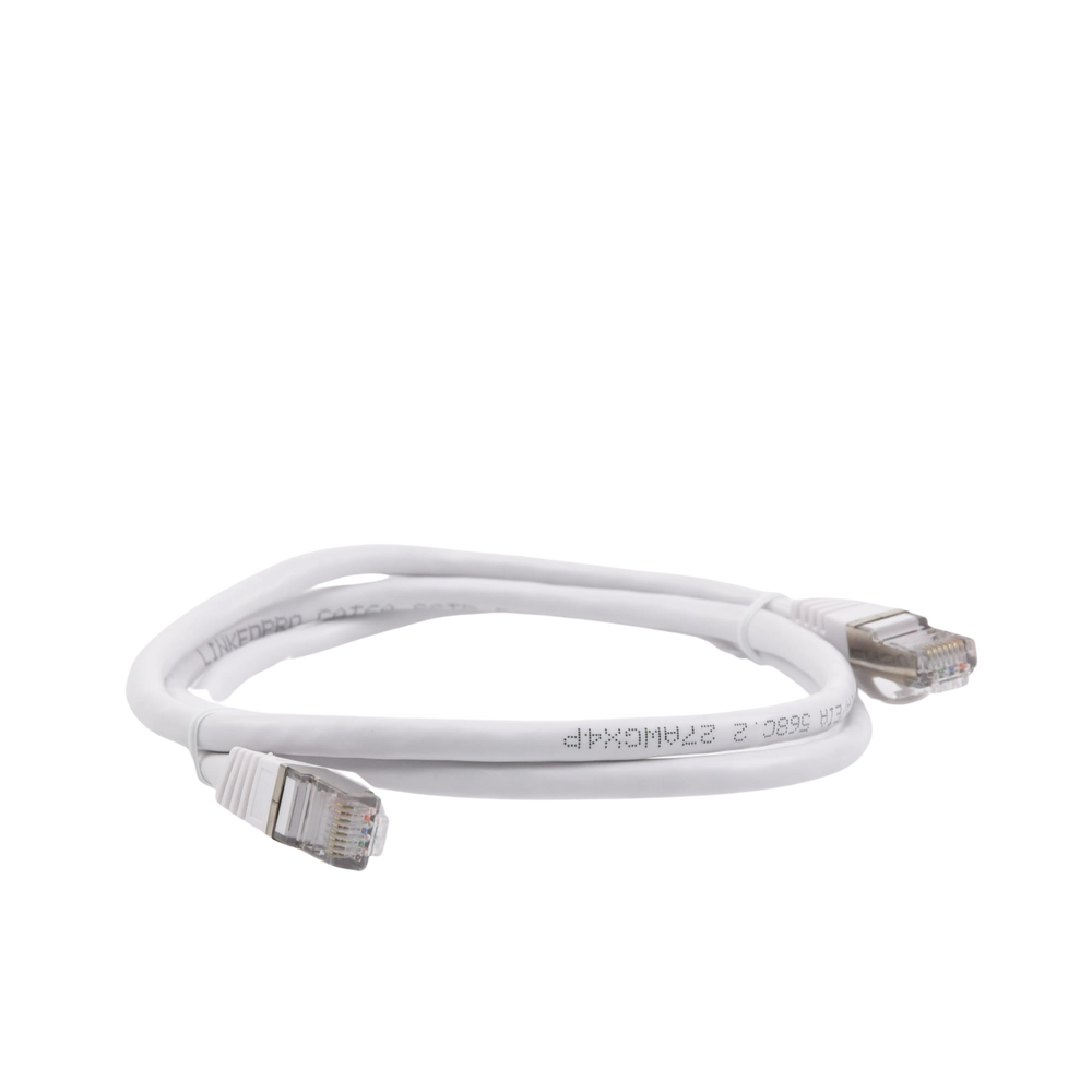 Patch Cord Cat6A 10G Blindado 1.0M ( 3.28 Ft ) Blanco - Imagen 2