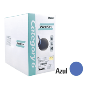 Bobina De Cable Utp 305 M. De Cobre, Azul, Categoría 6 (24 Awg)