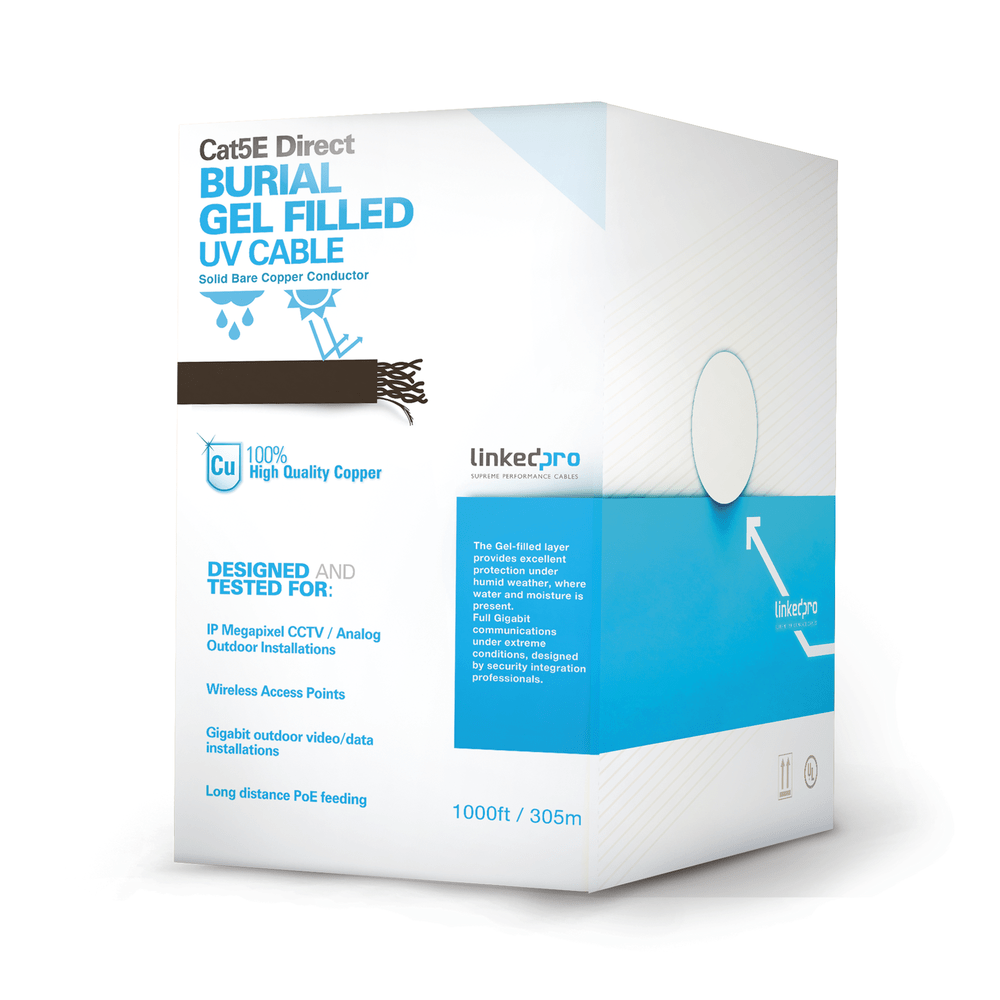 Bobina De Cable De 305 M, Cat5E, Con Gel, Para Intemperie