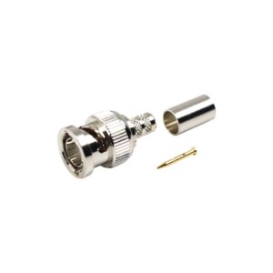 Conector BNC macho de crimpado de RF Industries para cable RG-59/U - RFB-1705