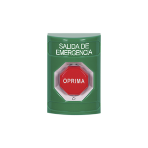 Botón De Salida De Emergencia En Español, Acción Mantenida