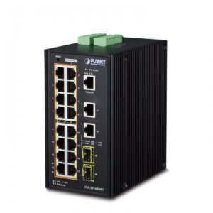 Switch industrial administrable de 16 puertos Gigabit Ethernet PoE+ - IGS-20160HPT