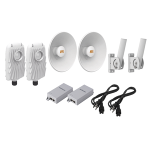 KIT DE 2 RADIOS B5X Y KIT DE ANTENAS DE (25 DBI) 1.5GBPS HASTA 10 KMS