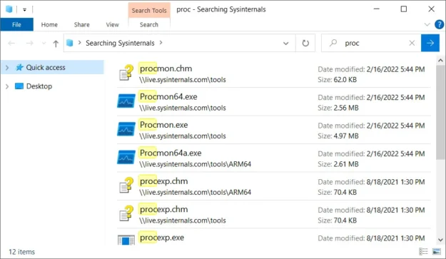 search-ms-sysinternals