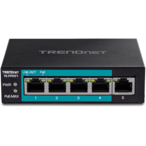 SWITCH (60W) de 5-PORT FAST ETHERNET LONG RANGE POE+ - TE-FP05
