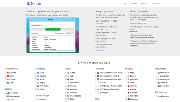 Ninite-InstallorUpdateMultipleAppsatOnce Instalador todo en uno Ninite