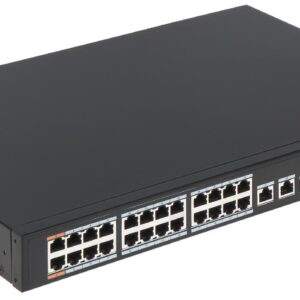 SWITCH POE ADMINISTRABLE CAPA2 / 24 PUERTOS / 100MBPS / 2 PUERTOS HASTA 60W / RESTANTES A 30W/ TOTAL MAX 360W