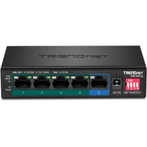 SWITCH Trendnet de 5-PORT GIGABIT POE+ SWITCH (60W) - TPE-TG51G