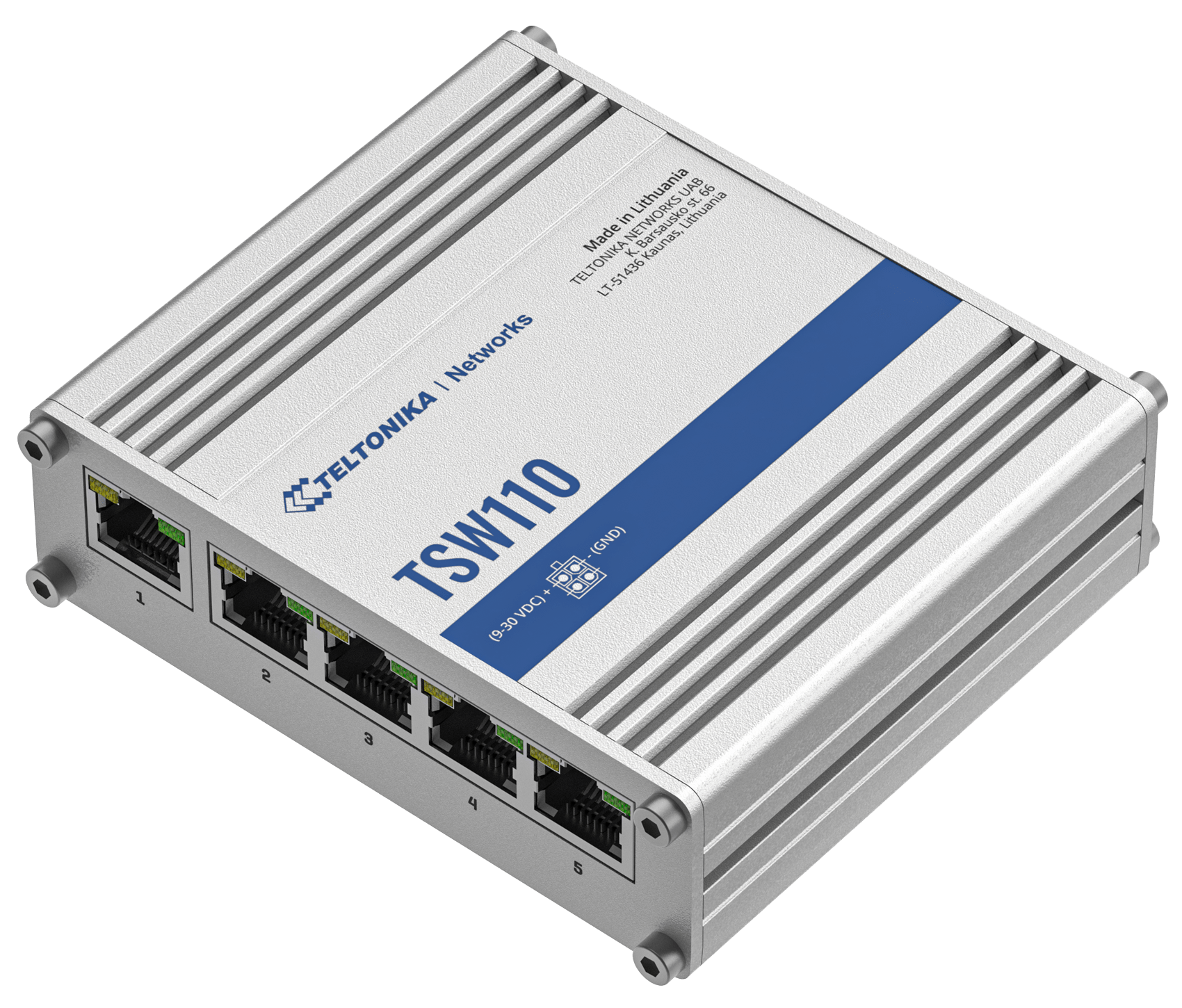 Switch Industrial Robusto de 5 puertos Gigabit Ethernet - TSW110