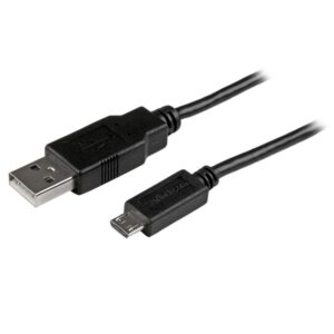 1M SLIM MICRO USB PHONE CHARGER CABLE - USBAUB1MBK