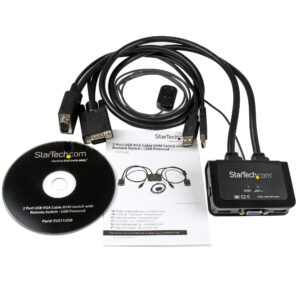 CABLE SWITCH CONMUTADOR KVM 2X VGA USB MODELO: SV211USB