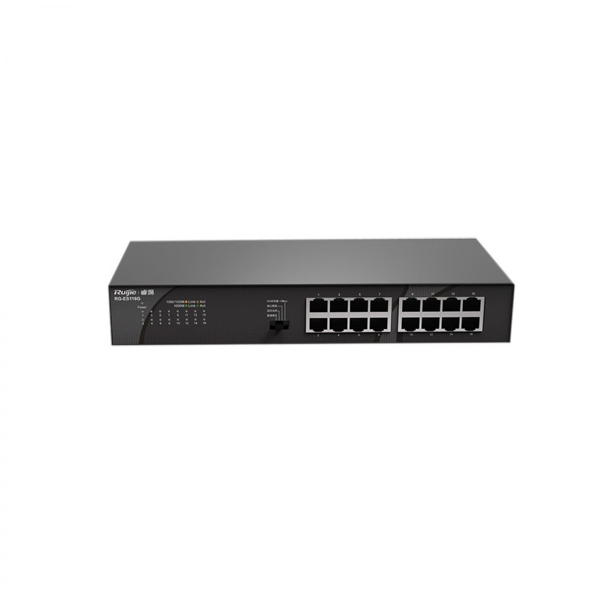 Switch Gigabit no administrado de 16 puertos Ruijie - RGES116G