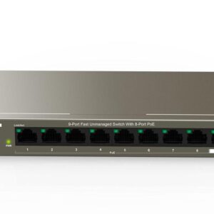 Switch PoE 9 Puertos 10/100Mbps + 1 Puerto Gigabit Uplink - F1109P-8-102W