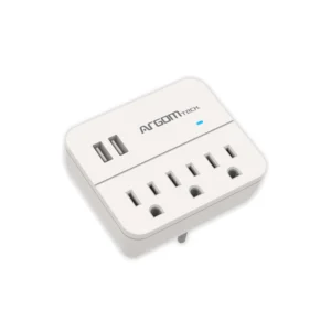 ADAPTADOR DE ENCHUFE TRIPLE CON 2 PUERTOS DE CARGA USB