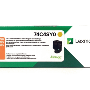 Cartucho de tóner amarillo para impresoras Lexmark CS720, CX725 - 74C4SY0