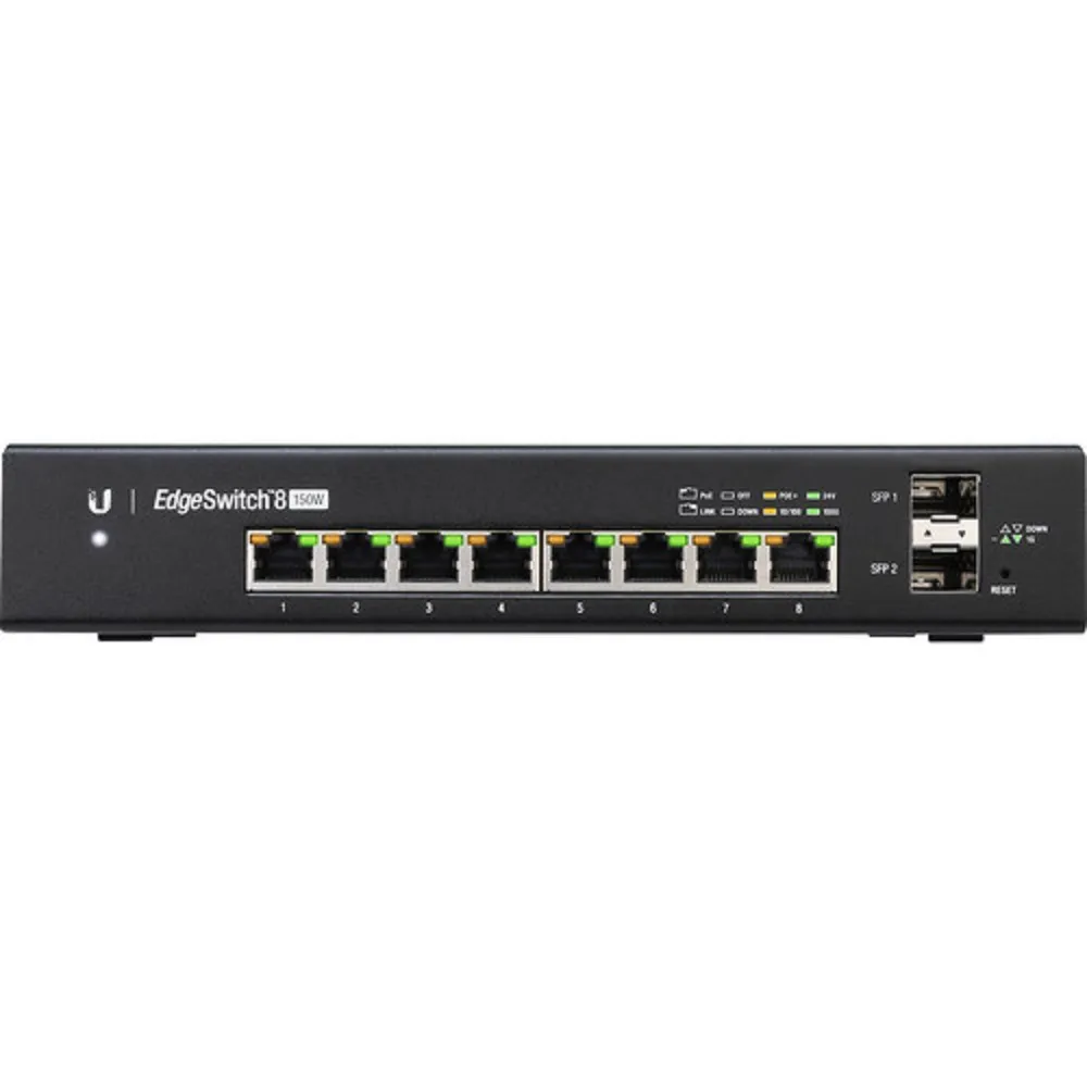 Conmutador Gigabit PoE+ administrado de 8 puertos con SFP de Ubiquiti - ES-8-150W