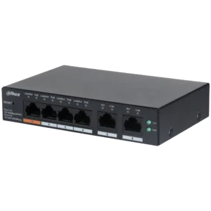 Switch PoE+ de 6 puertos Gigabit 4 PUERTOS POE 10/100 MBPS Dahua - DH-CS4006-4ET-60