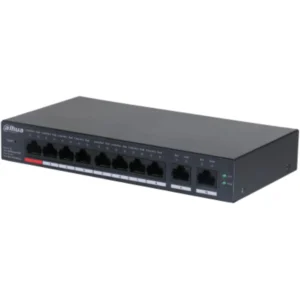 Switch PoE+ de 10 puertos, 8 puertos PoE+ 2 Gigabit Ethernet uplink Dahua - DH-CS4010-8ET-110