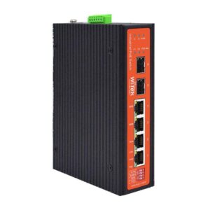 Switch Industrial PoE+ Gigabit de 6 Puertos con 2 SFP de WI-TEK - WI-PS306GF-IV2