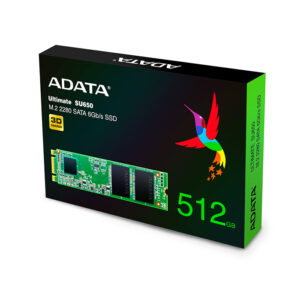 UNIDAD SSD ADATA M.2 SATA 2 RANURAS MODELO SU650NS38 - 512GB