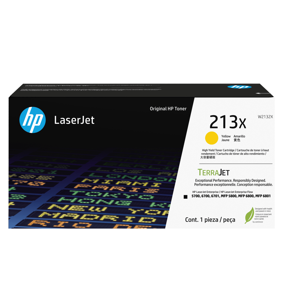 TÓNER HP LASERJET 213XO, AMARILLO MODELO: W2132X