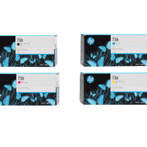 Kit de tintas CMYB HP 738 DesignJet de 300ml para impresoras serie T850 - T950