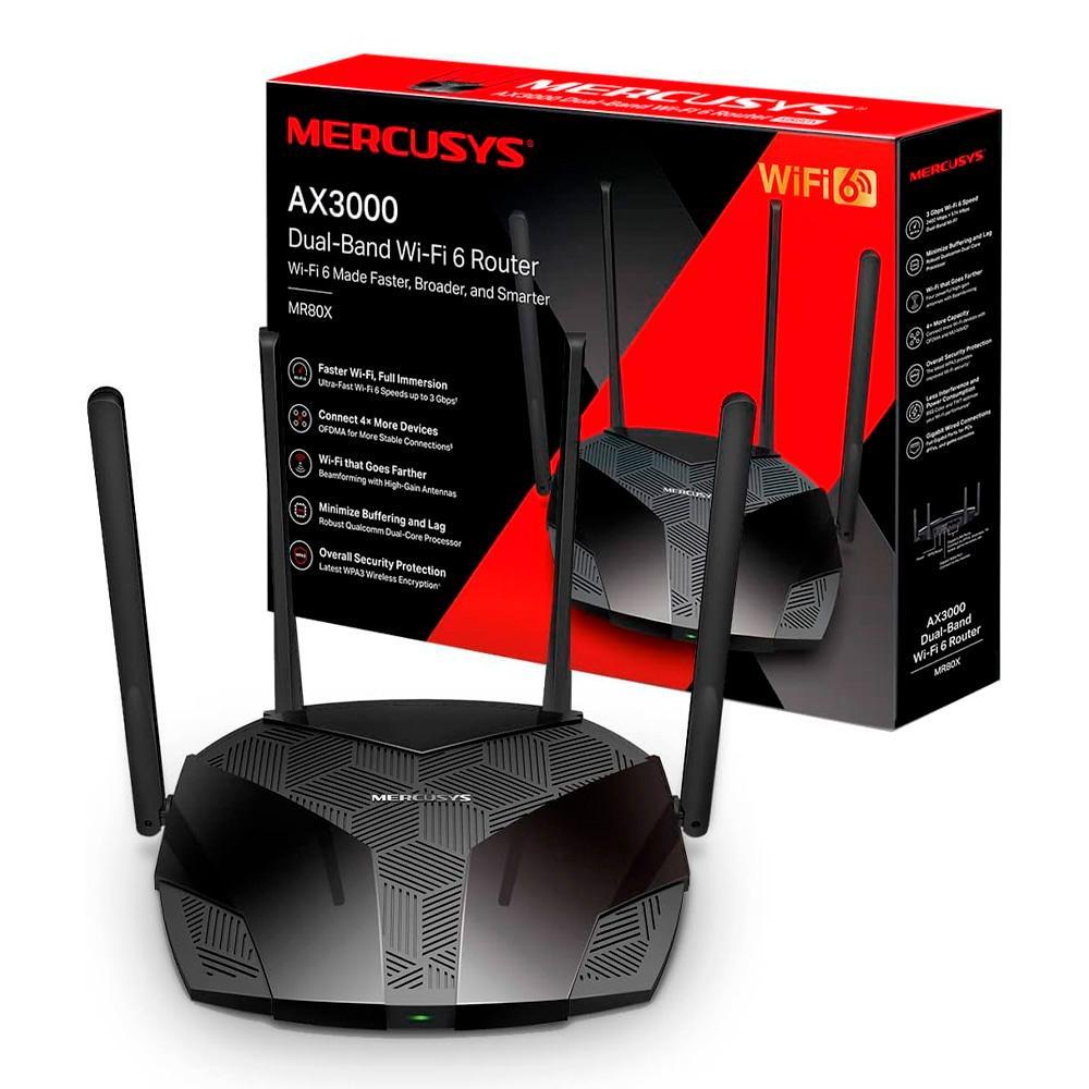 ROUTER MERCUSYS WI-FI 6 DE DOBLE BANDA AX3000, 574 MBPS A 2,4 GHZ