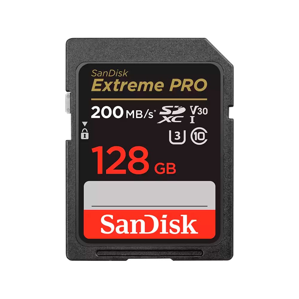 TARJETA SD SANDISK 128GB EXTREME PRO UHS-1 CL10,U3,V30 HASTA 200M