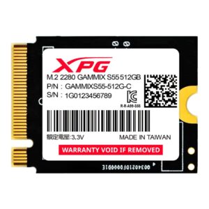 M.2 2230 512GB PCI-EXPRESS 4.0 X4 3D NAND SGAMMIXS55-512G-C MODEL