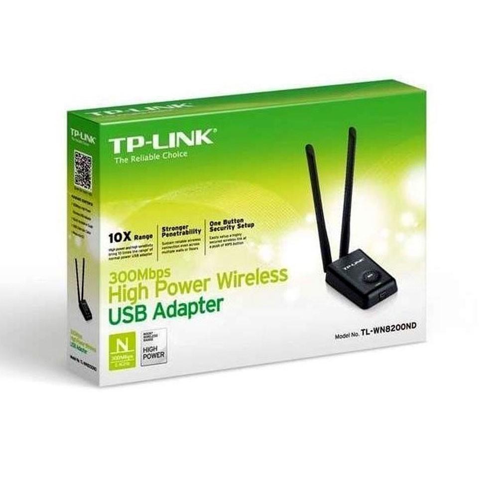 ADAPTADOR DE RED TPLINK USB DE ALTA POTENCIA 300MBPS, 2.4 GHZ, 2