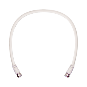 Jumper Coaxial Con Cable Tipo Rg-6 En Color Blanco De 60.96 Centí