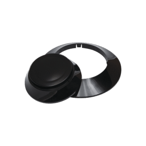 KIT DE 10 ANILLOS Y 10 CUBIERTAS COLOR NEGRO PARA DETECTORES DE H