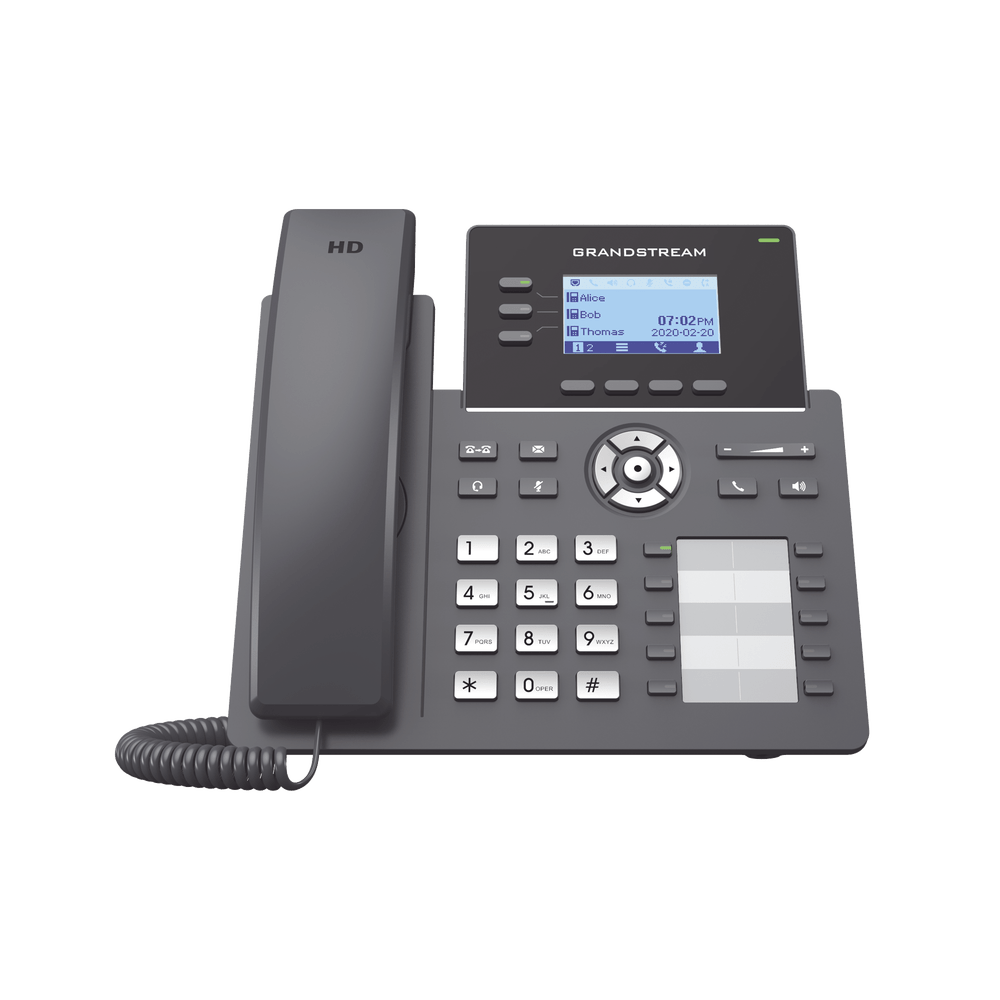 TELÉFONO IP GRADO OPERADOR, 3 LÍNEAS SIP CON 6 CUENTAS,10 BOTONES