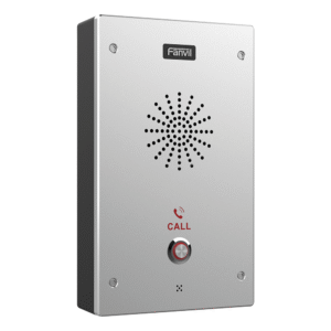 INTERCOMUNICADOR 2 LINEAS SIP METALICO 10/100MBPS POE 1 BOTON 2 R