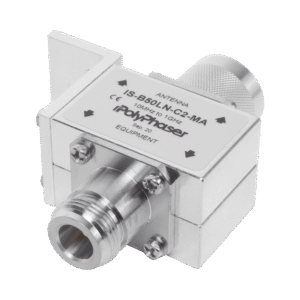 PROTECTOR RF COAXIAL PARA 10 A 1000 MHZ CON CEJA FRONTAL CON CONE