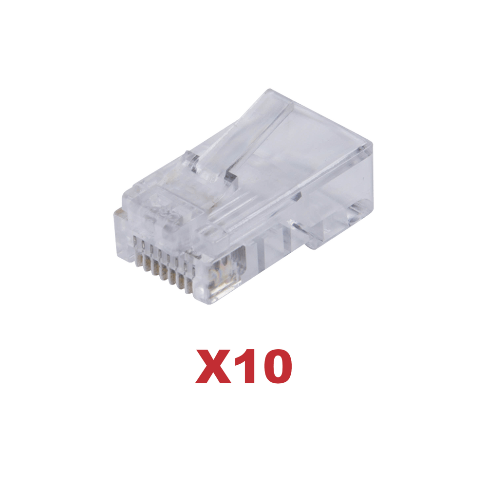Kit De 10 Plugs Rj45 Para Cable Utp