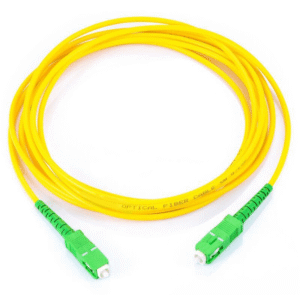Jumper De Fibra Óptica Monomodo Sc/Apc Sc/Apc Simplex, Color Amar