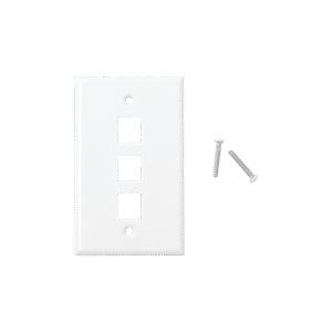 PLACA DE PARED DE 3 PUERTOS, KEYSTONE, COLOR BLANCO MODELO: LP-FP