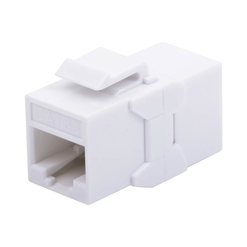 ACOPLADOR UTP CAT6A HEMBRA RJ45 A RJ45 HEMBRA COLOR BLANCO MODELO