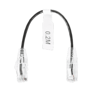 CABLE DE PARCHEO SLIM UTP CAT6 - 20 CM NEGRO DIÁMETRO REDUCIDO
