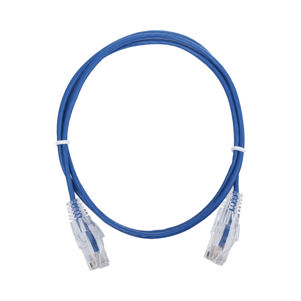 Cable De Parcheo Slim Utp Cat6 - 1 Metro, Azul, Diámetro Reducido