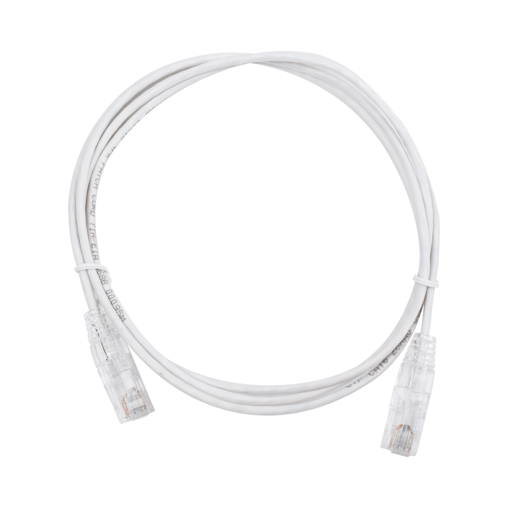 Cable De Parcheo Slim Utp Cat6 - 1.5 M Blanco Diámetro Reducido